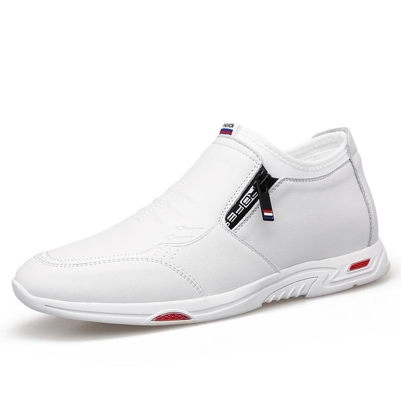 

Мужская повседневная обувь из кожи ручной работы Мужская обувь высокого качества Люксовая брендовая обувь Удобные мокасины Мужские кроссовки Zapatos De Hombre 43 белый