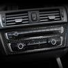 For BMW 1 2 Series F20 F21 F22 F23 Carbon fiber Car Control CD Panel Cover Trim Air conditioning Outlet Frame Decoration Sticker LNYCP1