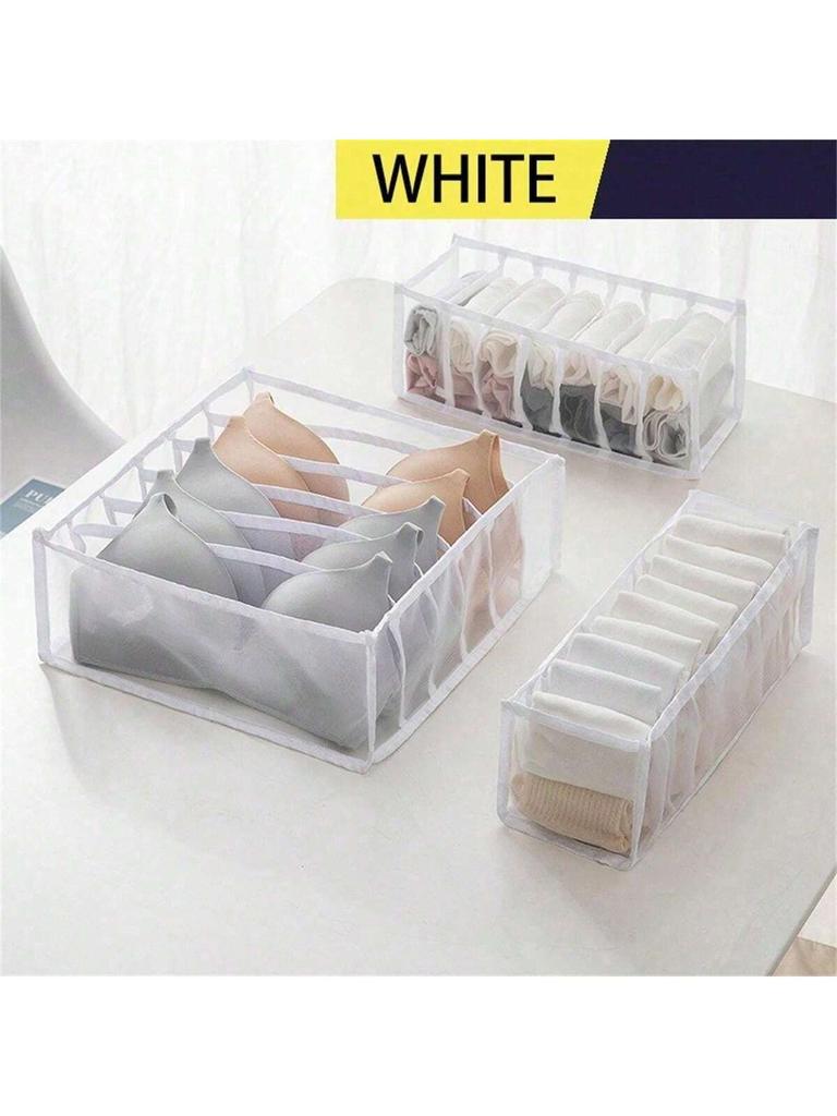 3/6/9PCS Home Underwear Storage Box, Jeans Storage Tool, Divided Format Storage Grid Dormitory Socks