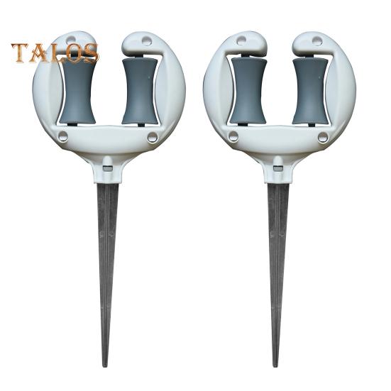 

Направляющая для шланга, садовый держатель для шланга с роликами, вставная направляющая для шланга, удерживает шланг вне цветочных клумб, защищает растения для точного полива 2pcs белый