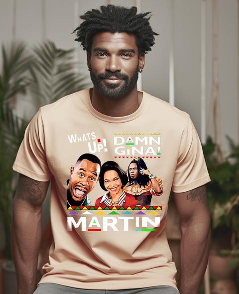 MARTIN LAWRENCE T-SHIRT, DAMN GINA TEE, MARTIN TV SHOW SHIRT, WHAT S UP TEE Unisex T-Shirt S