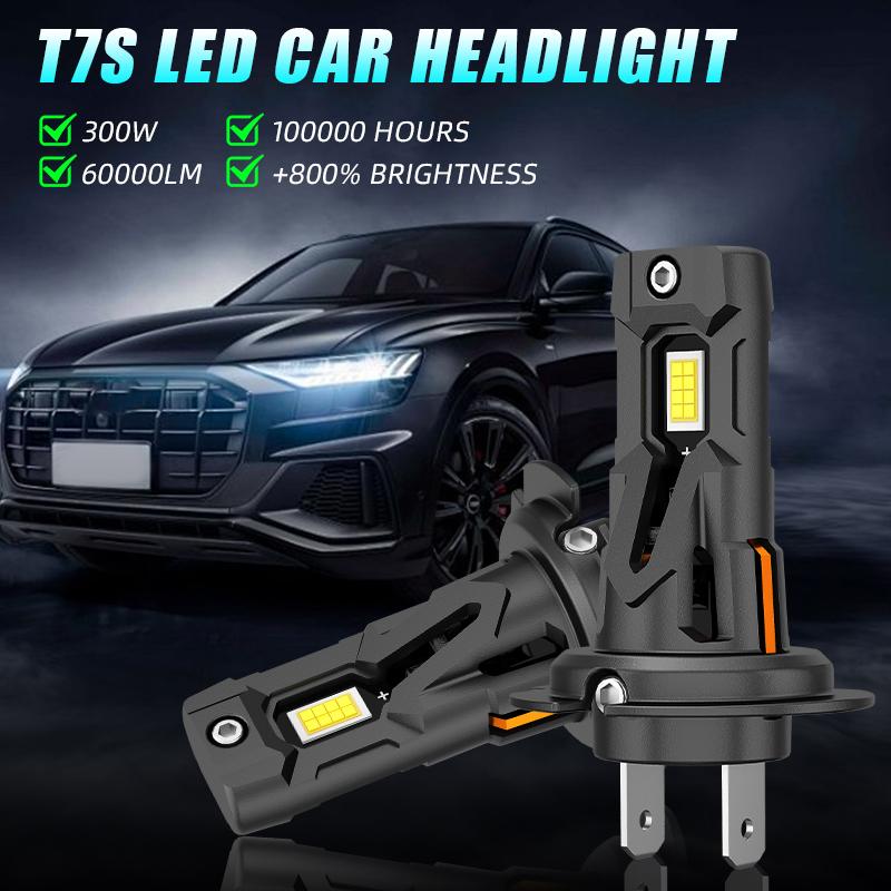 H7 LED 300W Mini H7 LED Headlight Bulb 60000LM CSP 6000K H4 H11 9005 9006 9012 Turbo LED Car Headlamp Wireless Diode Lamp 12V