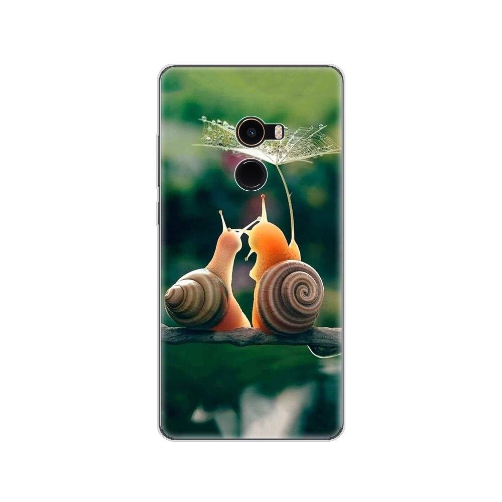 Soft Case for Xiaomi Mix 2 Silicon Case for Xiaomi Mi Mix 2 Mix2 Back Cover Protective Printing Transparent Coque