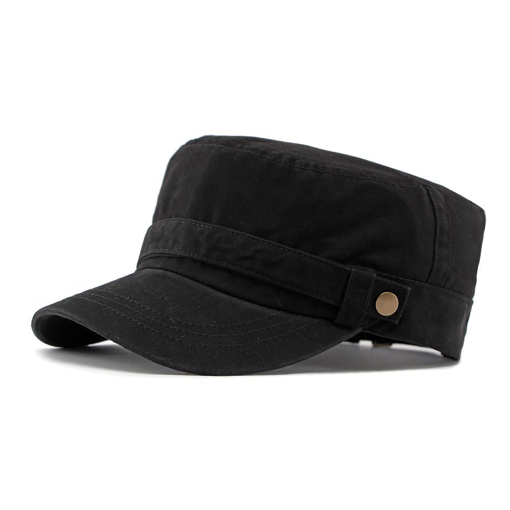 Men's Cotton Flat Top Hat Outdoor Sun Protection Cap