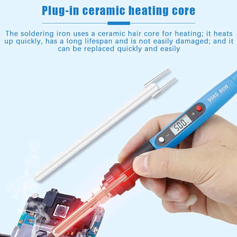 80W Digital Electric Soldering Iron Set Kit 220V 110V Temperature Adjustable LCD Display Solder Welding Iron Tool Tips