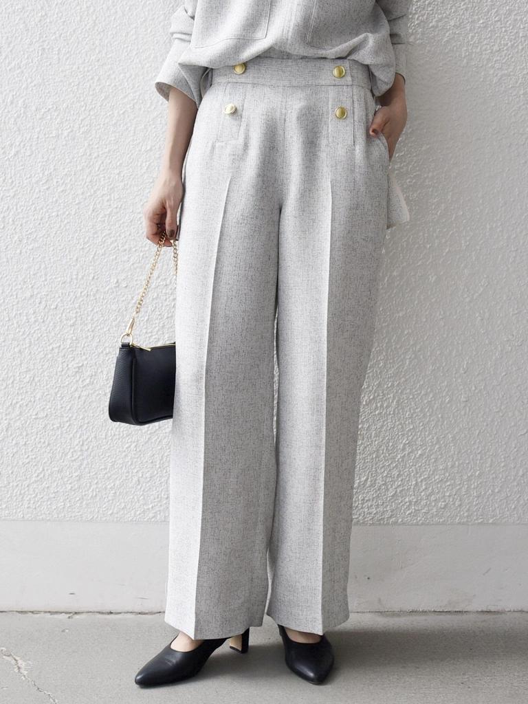 Ships Any Machine Washable Tweed-Like Marine Pants [Navy Blue] 723160034 Light Gray One Size