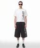 PRINOAR Multi-Logo Semi-Crop Short Sleeve T-Shirt - White