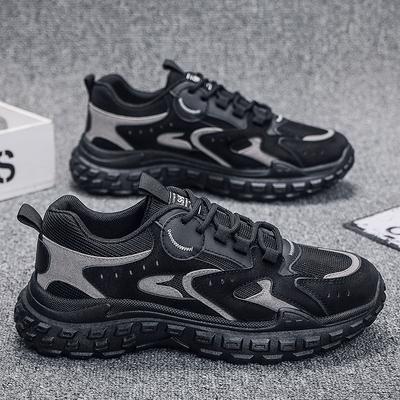 Chaussures printemps maille respirante résistantes à l'usure chaussures décontractées antidérapantes chaussures de sport de course tendance semelle pneu chaussures pour hommes