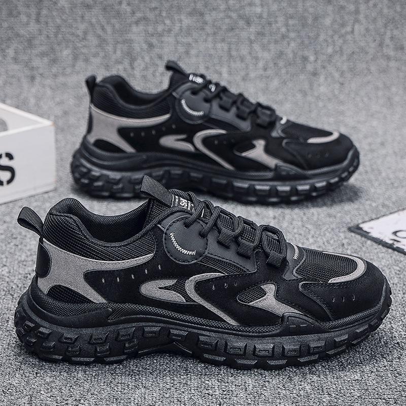 Shoes spring mesh breathable wear-resistant casual shoes non-slip running sports shoes trendy tire sole men's shoes