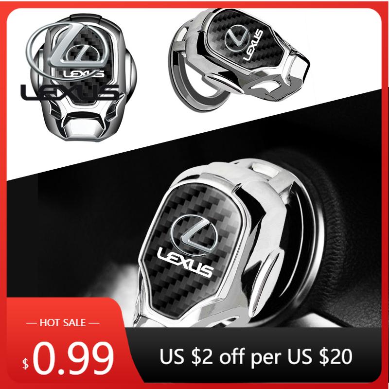 Interior Stickers Car ONE-CLICK Start Button Protective Cover Emblem Stickers For Lexus F SPORT GS GX IS LS LX CT LC RC LBX NX RSR4