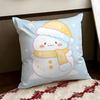 Melting Snowman Cushion Cover Reversible Soft Durable Pillow Cover Home  Car MultiScene Use for Daily Comfort
