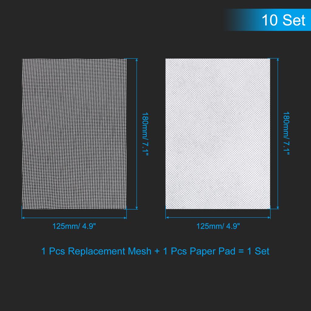 Paper Making Screen Replacement Mesh and Pad 10 Sets Paper Making Material Handmade Crafts Tool Kit for DIY Paper Arts White