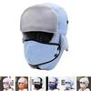 Female warm imitation rabbit fur corduroy with mask winter travel male cute velvet thickened cotton hat