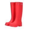 Fashion PVC High Tube Rain Boots Non-slip Thick Bottom Outdoor Water Shoes Rubber Shoes Waterproof Rain Shoes For Women