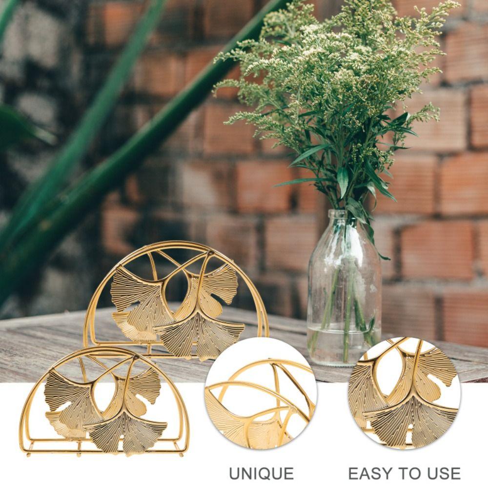 Ginkgo Shape Napkin Holder Space-Saving Vertical Napkin Dispenser  Kitchen Countertop