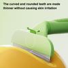 Pet Detangling Comb Self-Cleaning Cat Deshedding Brush Curved Head Pet Grooming Brush Removes Loose