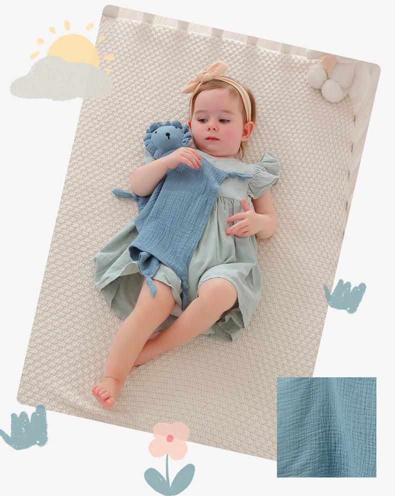Cross-Border Baby Muslin Lion Comfort Blanket: Pure Cotton Sleep Companion Toy