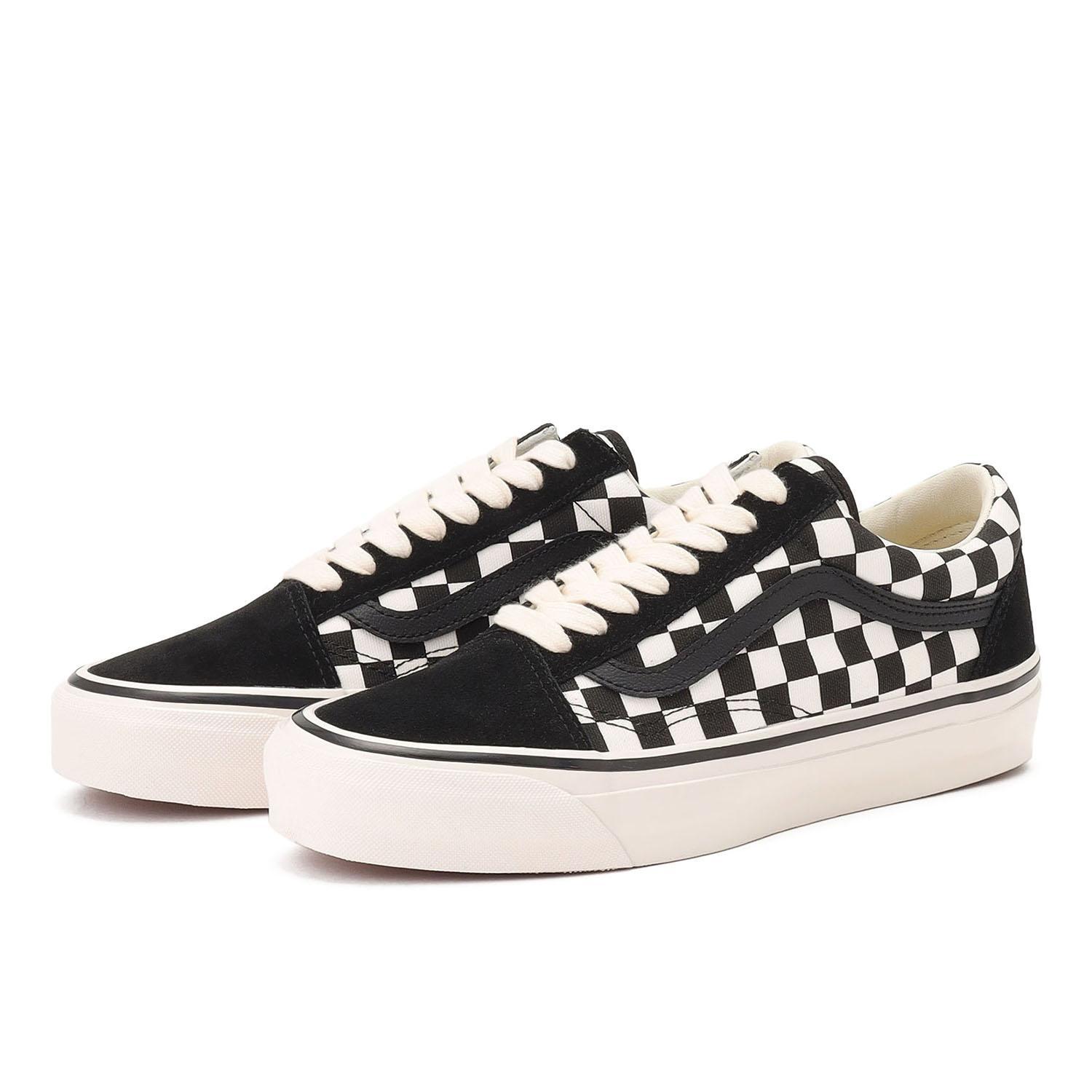 VN000D56BZW Vans Premium Old Skool Клетка Черный Белый (Мужской) 4.5