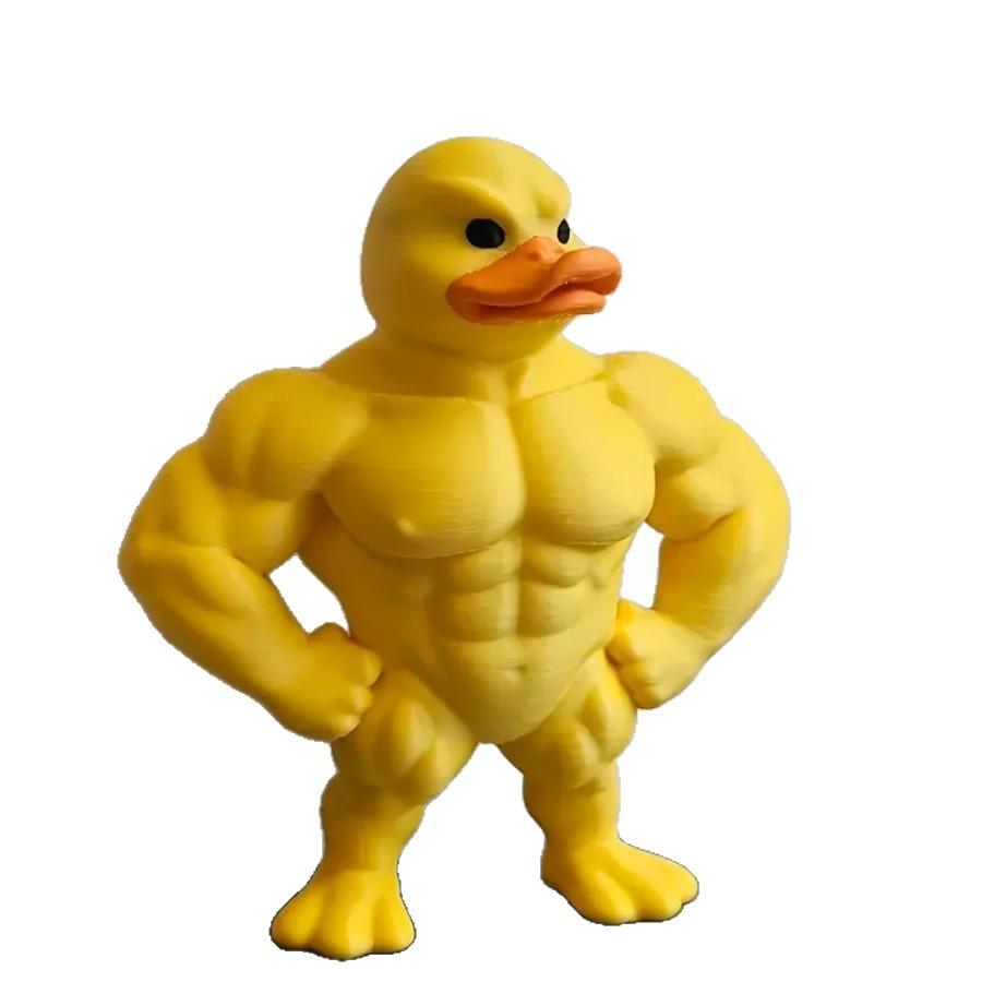 Funny Muscular Duck Statue Bodybuilder Duck Decor Defined Arms & Legs Perfect for Home Office Gym Gift for Christmas Halloween