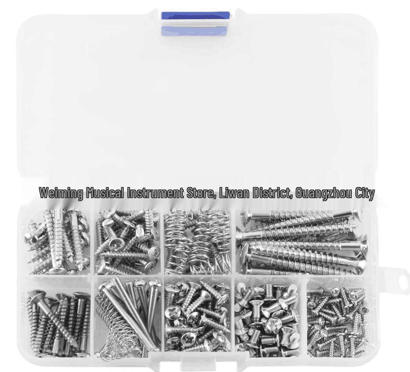 

9-Piece Screw Set for Folk Electric Guitar & Bass Installation 10-Slot Screw Pack золотий