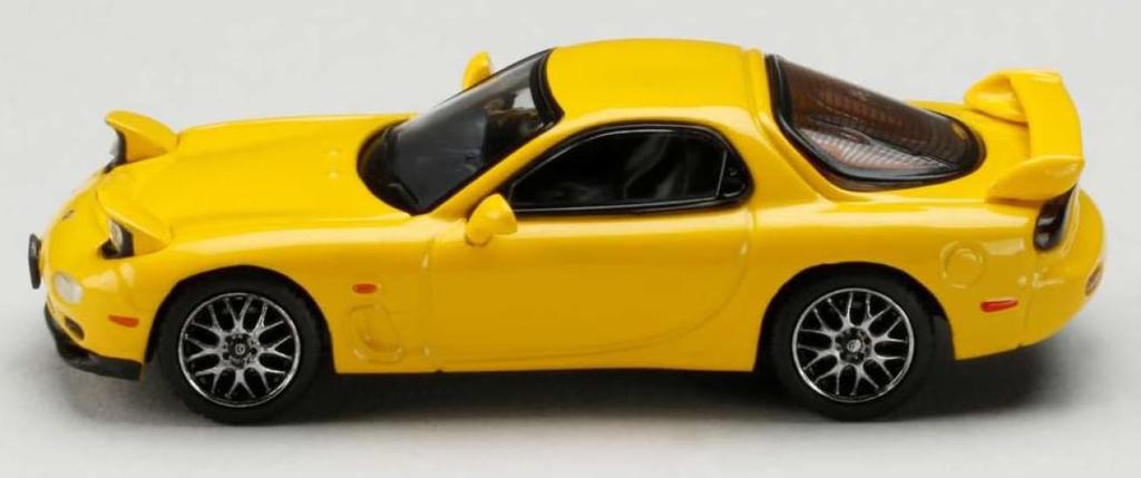 HJ64 1/64 Infini RX-7 (FD3S) TYPE RS Custom Version Sunburst Yellow Finished Product