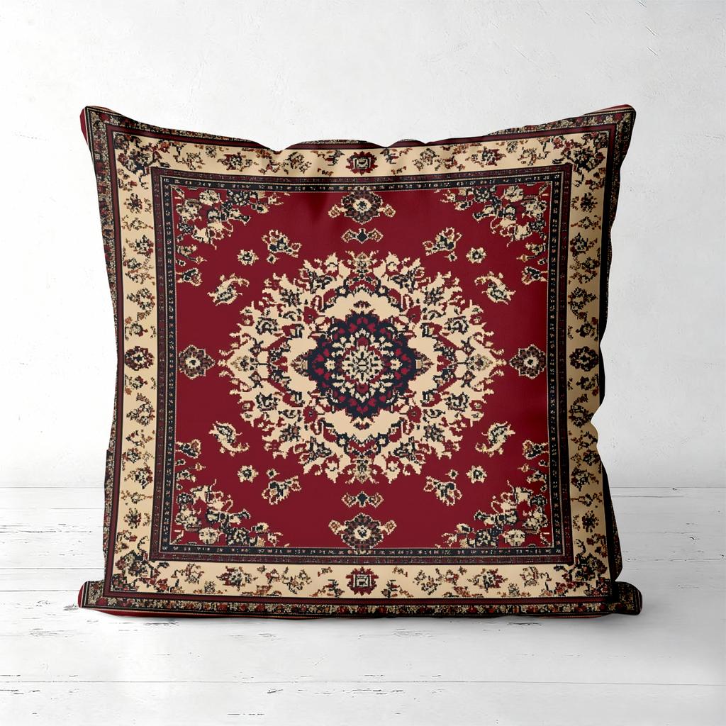 Exquisite Ethnic Patterned Decorative Cushion Covers Polyester Pillowcase, Sofa Decorative Cushion Cov Headboard Pillow