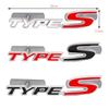 3D Metal Type S Type R Car Front Grill Rear Trunk Emblem Badge Sticker Decal For Honda Civic Typer TypeS CRV HRV Accord Fit QEM1