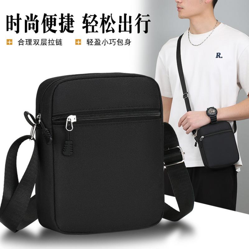Bolso bandolera para hombre, bolso de hombro casual simple, bolso cruzado de tela Oxford, bolso mini pequeño, bolso para teléfono móvil, bolso de hombre.