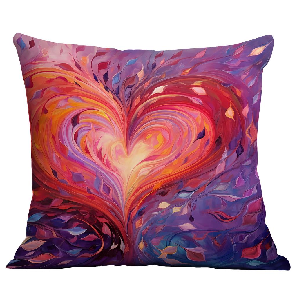 New Valentine's Day Pillow Case Creative Colorful Abstract Love Cushion Home Sofa Pillow Case