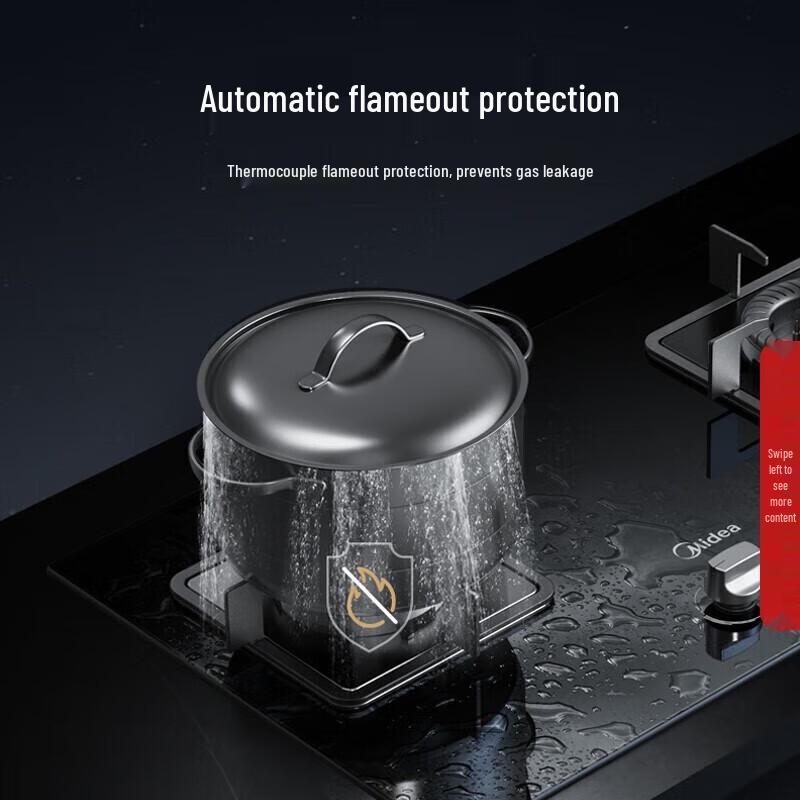 Midea Dual Burner Gas Stove CN Plug (adapter Included)