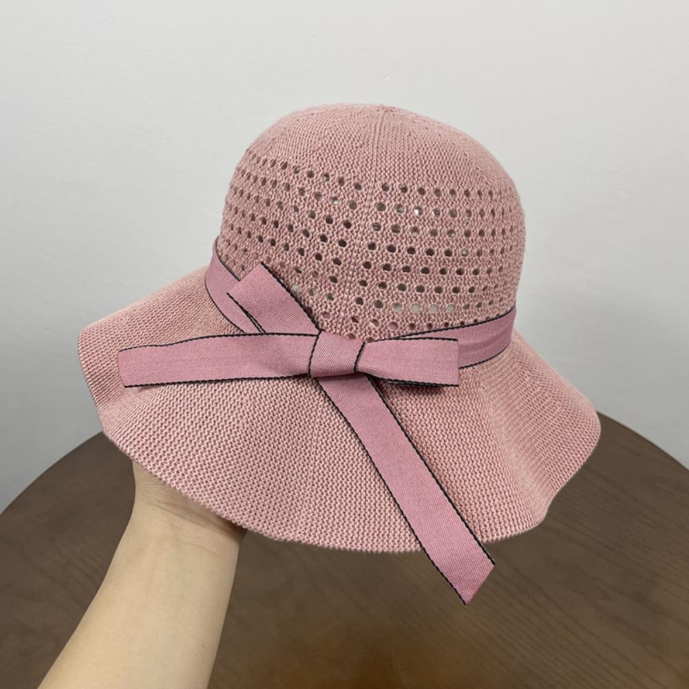 UV Protection Panama Hat Bowknot Fishermen Cap New Visor Hat  Summer