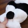 Korean Style Half Finger Gloves  Winter Velvet Mittens Soft Panda Plush Gloves  Girl