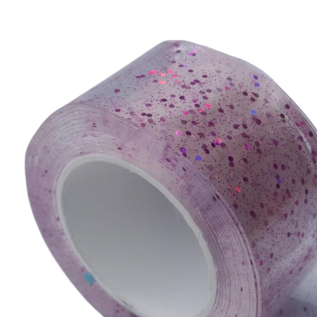Clear Nano Glitter Tape Transparent Non Marking Funny Traceless Strong Sticky for