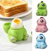 Cartoon Dinosaur Egg Cup with Spoon Slot Soft Boiled Egg Holder Breakfast Egg Container Box Dining Table Decoration Kitchen Gadget