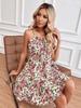 Fresh Floral Halter A-line Mini Dress with Tie Waist for Every Occasion