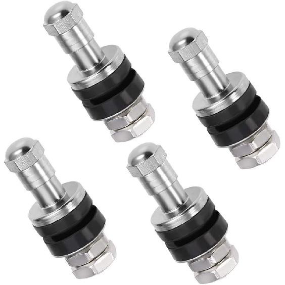 Pack of 4 Metal/Chrome Tire Valve Stems High Pressure Bolt In Valve Stem Flush Mount 502 Fits 0.453’’