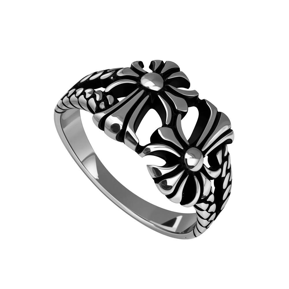Cross-border Bramble Vine Woven Titanium Steel Ring - Hip Hop Style, Non-fading Niche Jewelry for Men