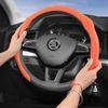 Suitable for Skoda Premium Suede Snap-On Steering Wheel Cover, Non-Slip and Durable, Round and D-Shaped Steering Wheel Available for Octavia 