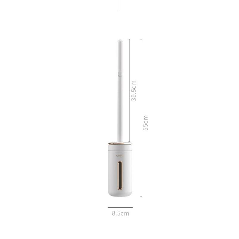 Wall Mount Disposable Toilet Brush Set No Dead Corner Cleaning Kit with Replaceable Heads for Bathroom Household Use