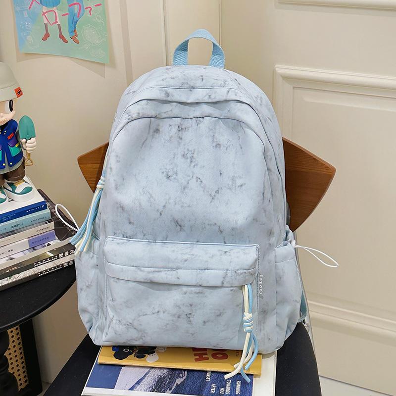 2025 new student large-capacity schoolbag women's tie-dye casual backpack fashion backpack