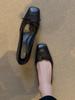 Black temperament high heels women's senior not tired feet bow light mouth single shoes commuter shoes