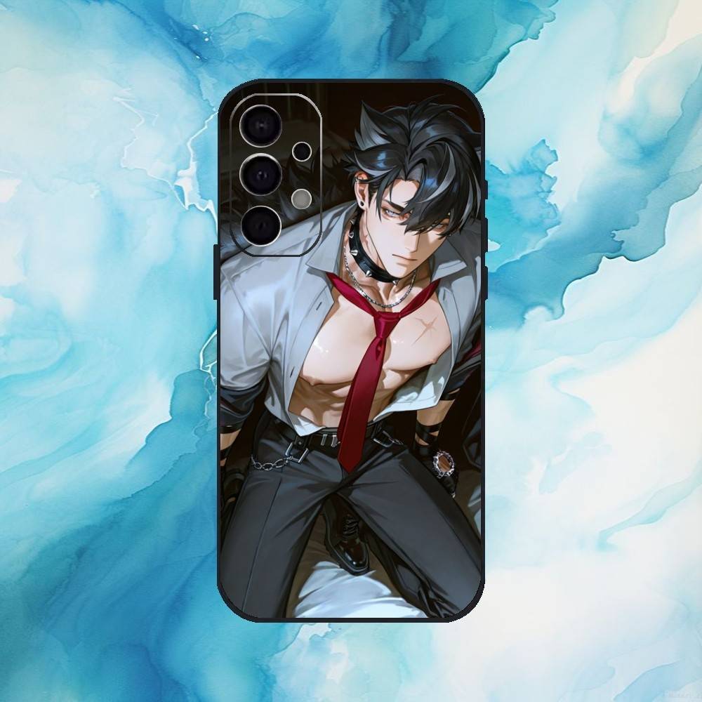 G-Genshin Impact Wriothesley Phone Case For Samsung S25,S24,S21,S22,S23,S30,Ultra,S20,Plus,Fe,Lite,Note,10,9,5G Black Cover