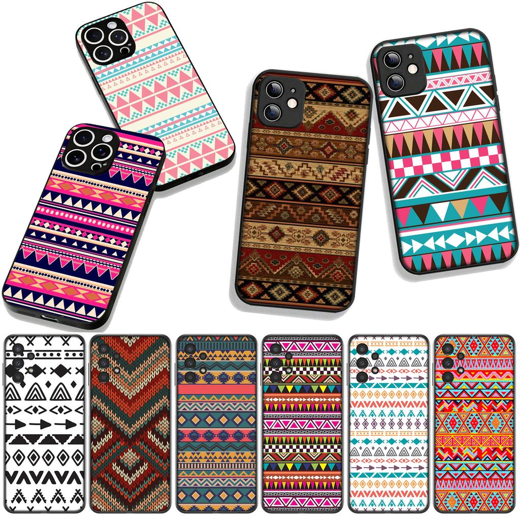 for Samsung Galaxy A36 A17 A26 A07 A35 A54 A53 A13 A33 A34 S9 S20 S21 FE S10 Plus Case Texture Aztec Tribal Tribe Colorful Cool
