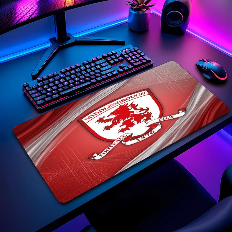 Middlesbrough Football Pattern Mouse Pad Non?Slip Rubber Base Gaming Mousepad For Desk Office Home