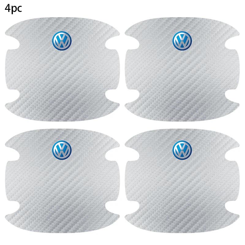 

Car Door Bowl Handle Protector Film Stickers Accessories For Volkswagen GTI R-Line R Polo Golf T5 Passat Magotan CC Santana GTS