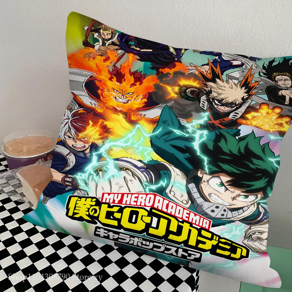 Anime My Hero Academia Pillow Case Square Pillow Bedroom Sofa Leisure Comfort Cushion Car Living Room Home Decoration