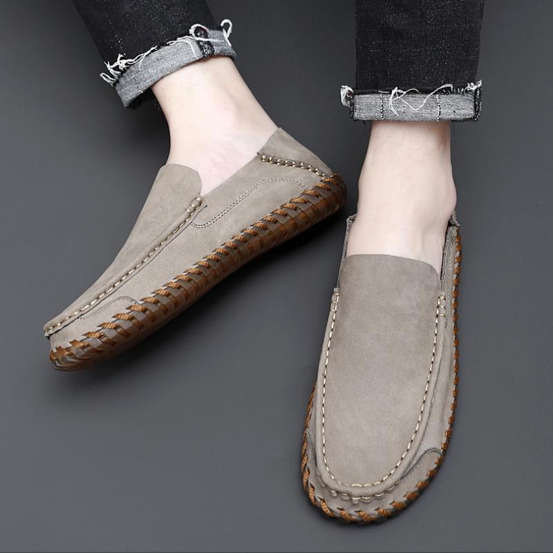 Mocasini Bărbați Piele Vacă Pantofi Casual Pentru Bărbați Mocasini Moi de Primăvară Mărimi Mari 38-48