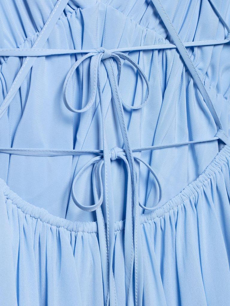 2025 Spring Women's European & American Style Backless Bandage Sling Dress - Slimming A-line Skirt