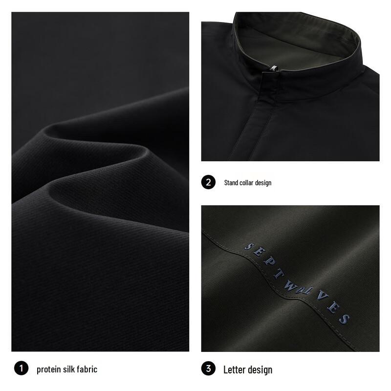 SEPTWOLVES Men's Three-Proof Stand-Collar Stretch Jacket