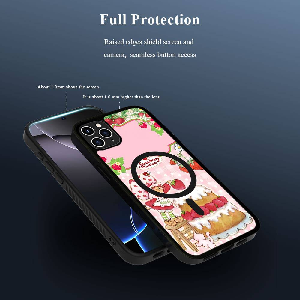 

S-Strawberry-shortcake Girl Magnetic For Magsafe Phone Case For IPhone 17 16 15 14 Plus 13 12 11 Pro Max Cover iPhone 12pro max